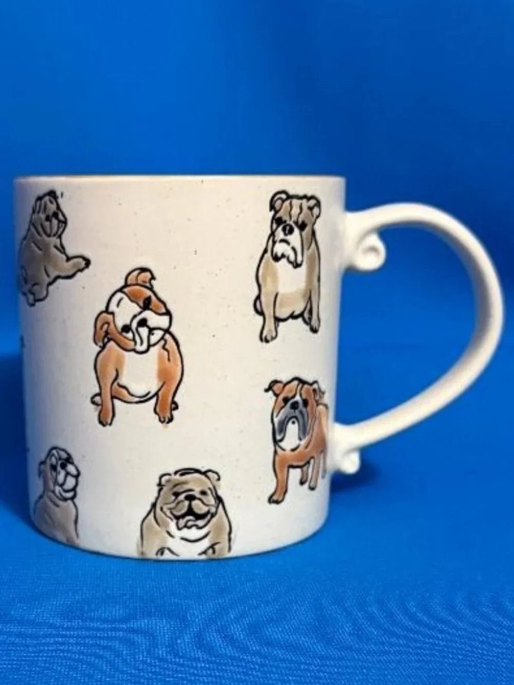 NEW ENGLISH BULLDOG & PAW PRINT GORGEOUS & ADORABLE 21 OZ / 21 OUNCES MUG / CUP